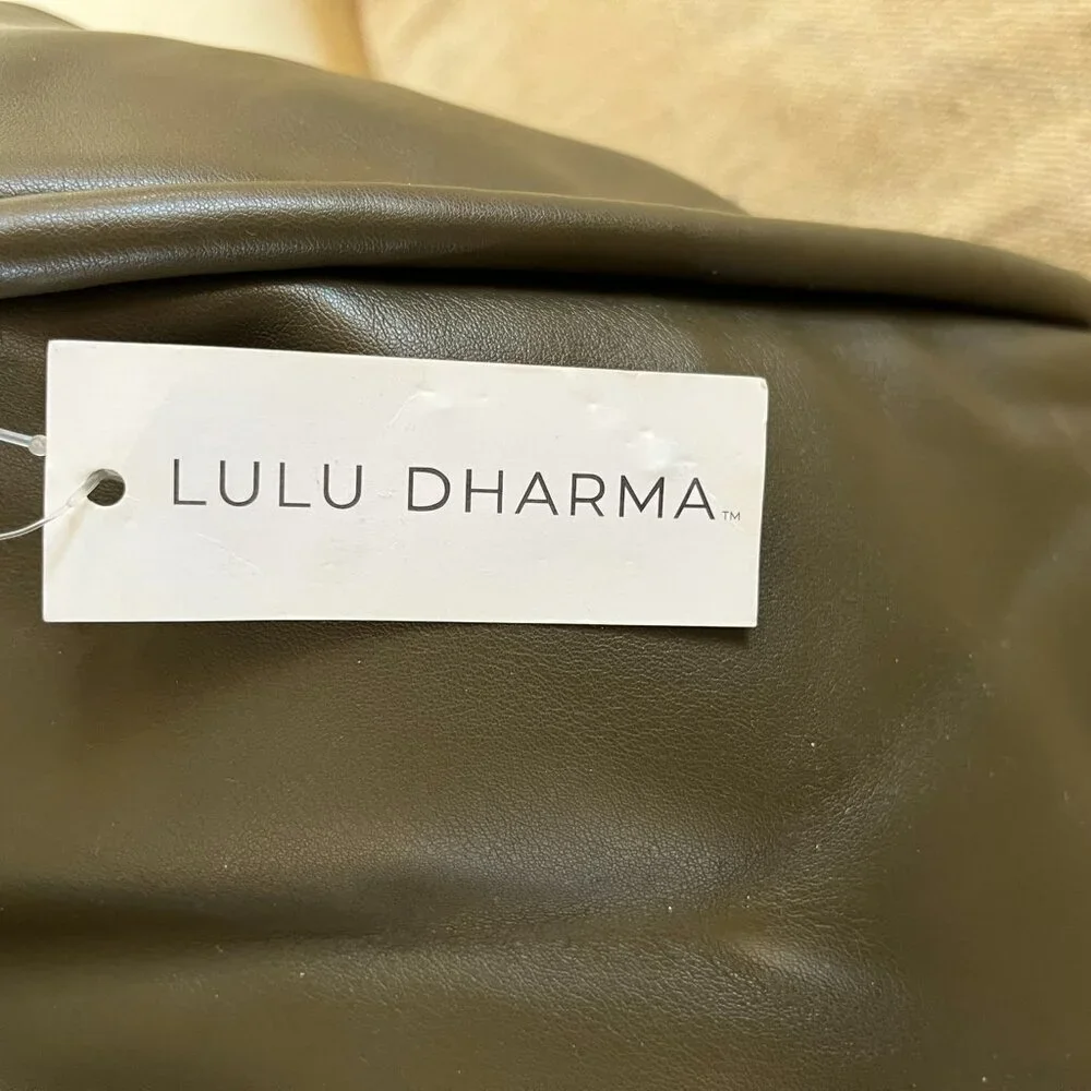 Lulu Dharma Olive Green Pleated Gathered Travel Tote